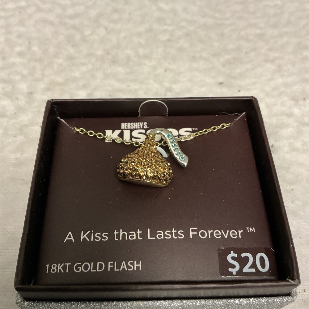 hersheys kiss necklace 18K Gold Flash NWT 3595